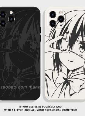 小鸟游六花比耶适用苹果16pro小米13Pro中二病也要谈恋爱vivoS19华为mate60红米K60荣耀200OPPOA97漫漫手机壳