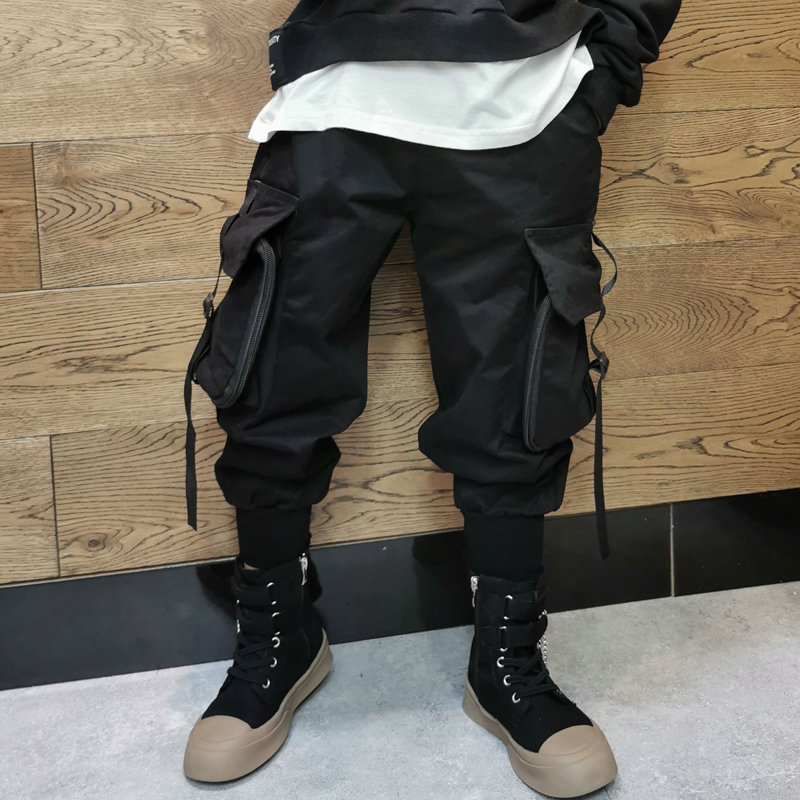 男童大口袋休闲工装裤子