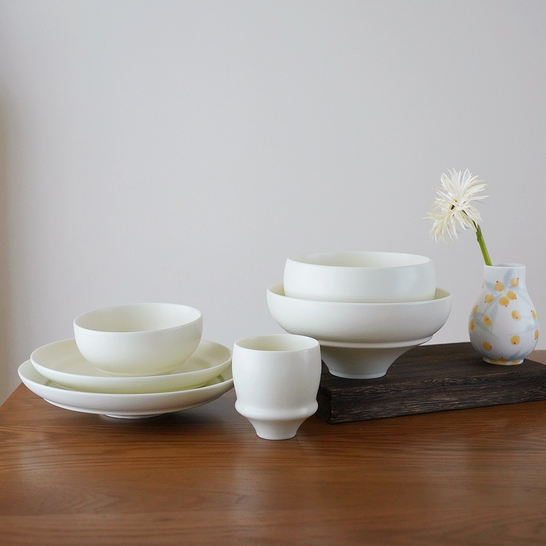 秋野家陶瓷中式纯色米饭碗汤面碗