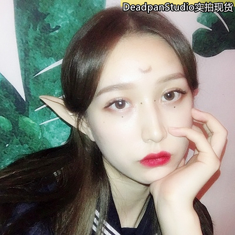 万圣节化妆道具精灵耳朵cos妖精吸血鬼假牙装饰血浆表演天使耳朵