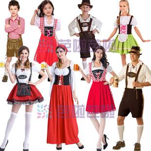 德国慕尼黑啤酒节男款服装夜店酒吧情侣服务生调酒师服装万圣节服