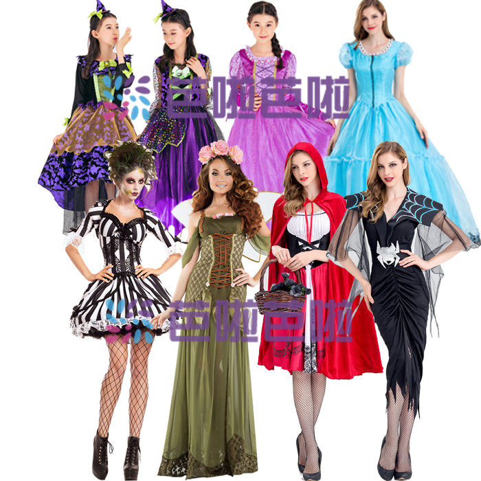 化妆舞会cos万圣节服装 迪士尼公主裙小红帽衣服成人小红帽表演服