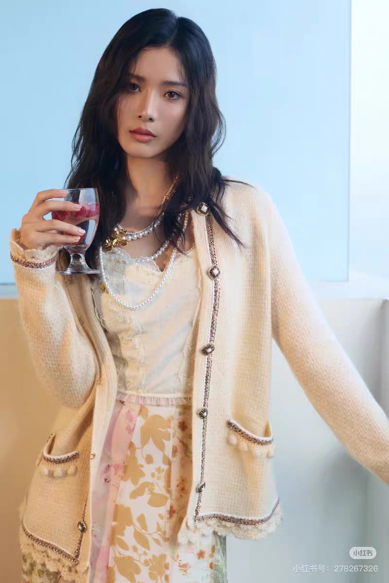 玛家天爱同款2025秋季新法式复古大裙摆长裙秋款慵懒风半裙女