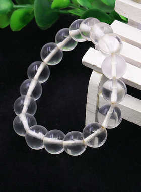 油菜花女白水晶宝石手链单圈手串