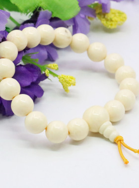 仿蜜蜡树脂手串配饰复古佛珠