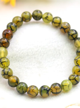 圆珠油菜花玛瑙手工单圈手链礼物