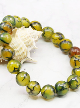 天然龙纹玛瑙手串时尚风礼物佛珠