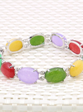 翡翠绿镂空合金未镶嵌送妈妈手串