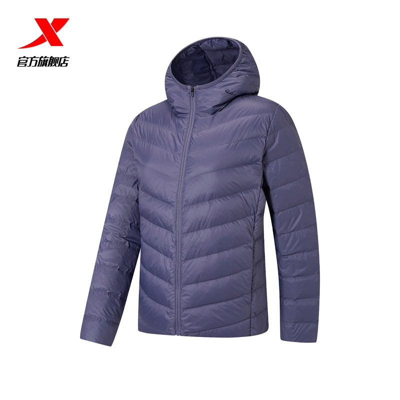 【商场同款】特步轻薄羽绒服女2025年冬季新款运动女装保暖外套女