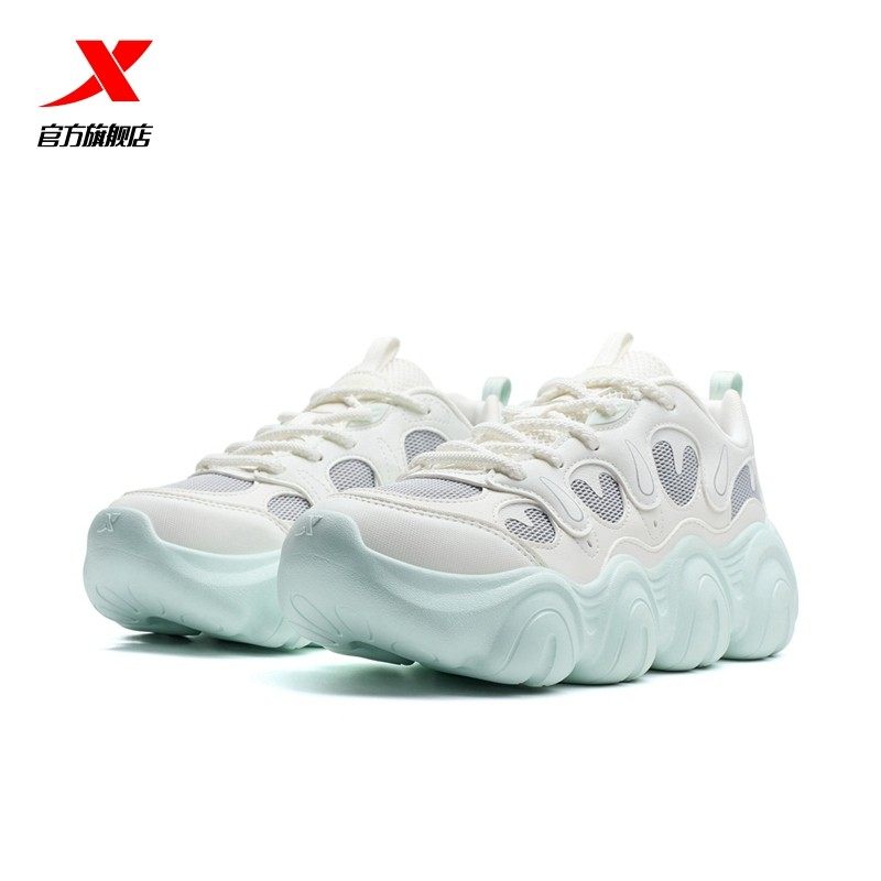 特步爪爪鞋丨女鞋春季轻便厚底增高老爹鞋休闲鞋百搭轻便运动鞋子,女鞋,时尚休闲鞋,淘宝优惠券,粉丝福利购,淘宝优惠卷