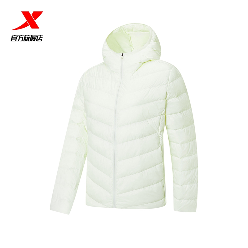 【商场同款】特步轻薄羽绒服女2025年冬季新款运动女装保暖外套女