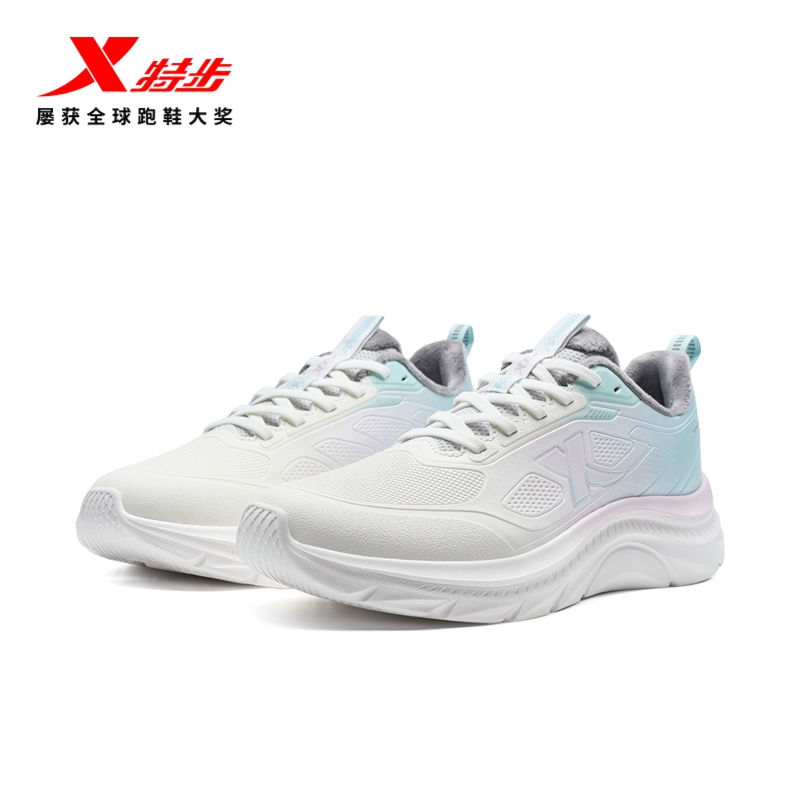 特步减震女款跑鞋防滑耐磨运动鞋秋冬新款轻便软底舒适跑步鞋子