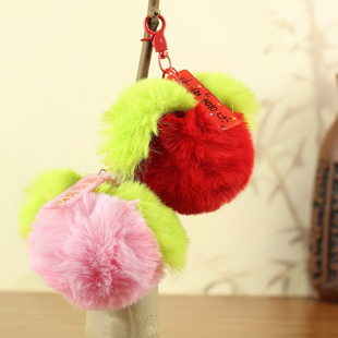 可爱萌水果小挂件毛绒玩具公仔好柿发生书包包挂饰钥匙扣娃娃玩偶