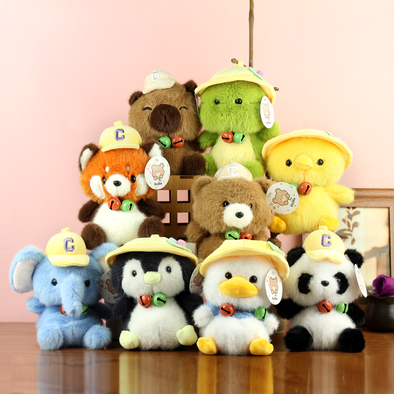 香墩墩桌伴毛绒玩偶大象小浣熊公仔可爱恐龙企鹅陪伴安抚儿童玩具