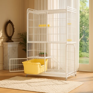 折叠猫笼子室内超大自由空间带厕所新型猫笼猫别墅猫屋不占地猫舍