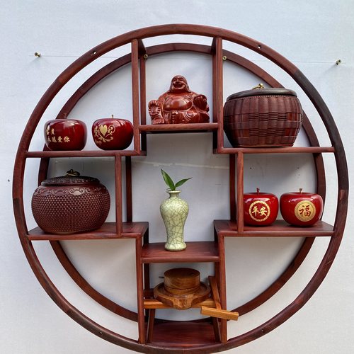 红木壁挂式紫砂壶架博古架茶架子展示架收纳架置物架酒店民宿摆件