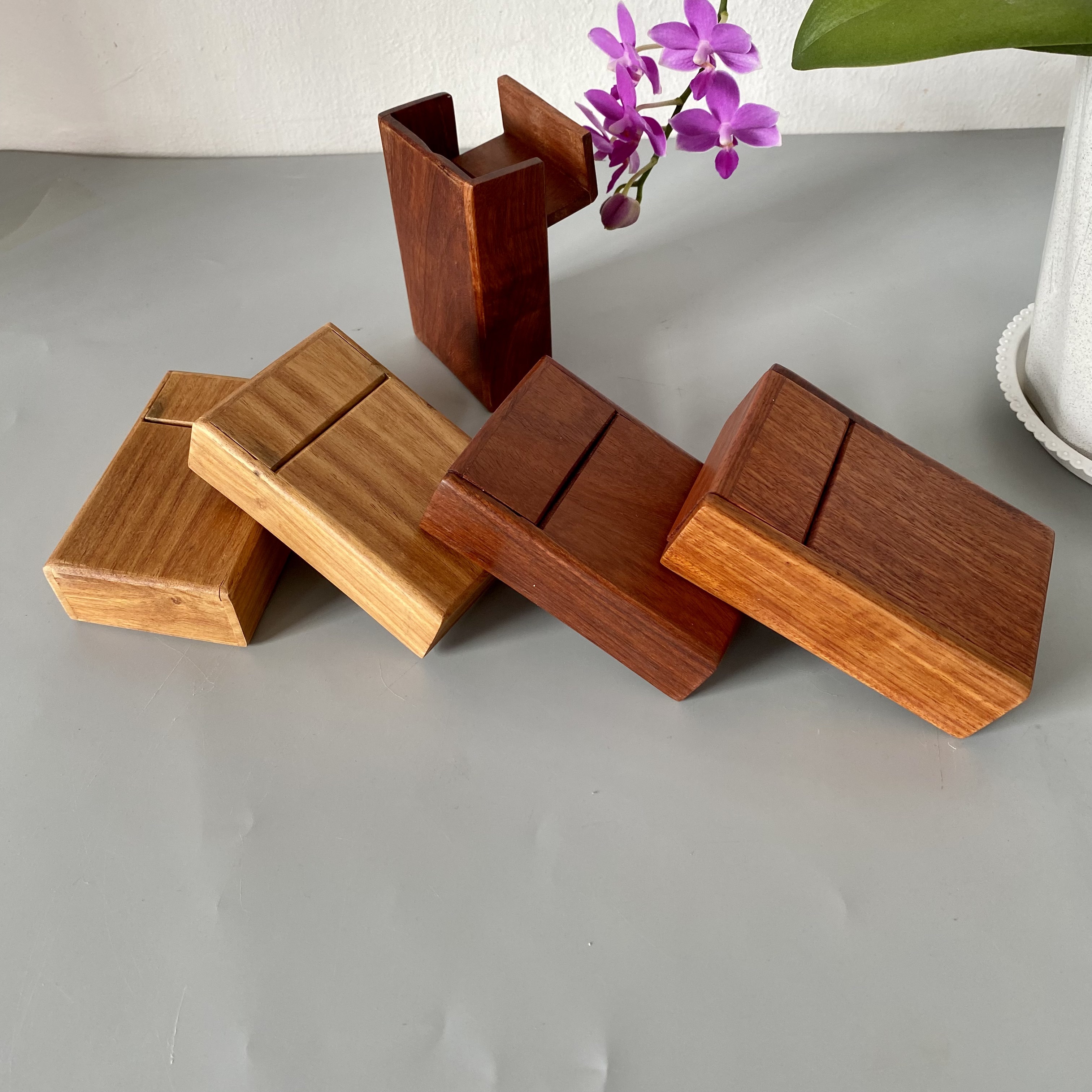 缅甸花梨香烟盒木质烟盒棉签盒文具盒收纳盒办公室个性潮流名片盒