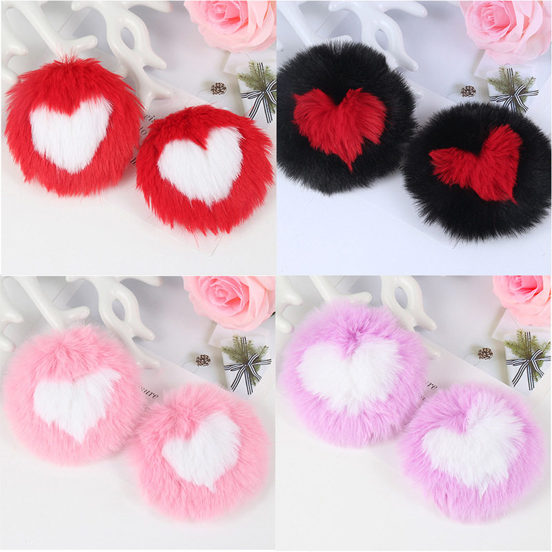 毛绒爱心乳贴女乳头装饰个性胸贴装饰可爱仿兔毛胸贴玩具装饰