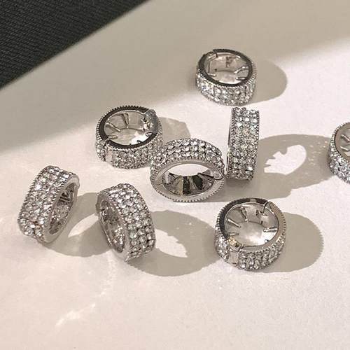 【下单立减50】金属银色圆形编发发扣个性甜酷发环发卡头饰女Y02