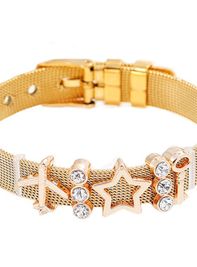 新款欧美时尚Keeper手链 DIY星星和飞机配饰10mm手链