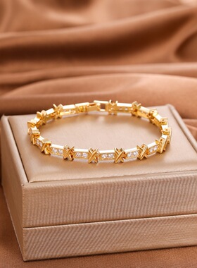 韩版小众设计轻奢锆石手链女ins冷淡风个性时尚高级百搭闺蜜手饰