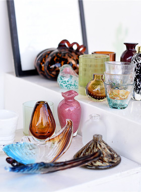 雏禾玻璃装饰品欧式家居桌面摆件