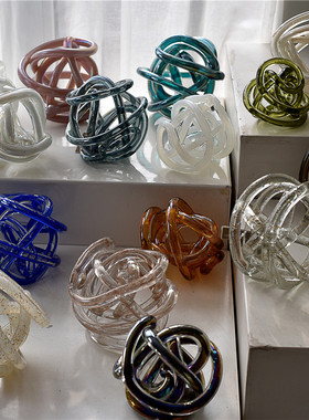 雏禾玻璃装饰品简约现代桌面摆件