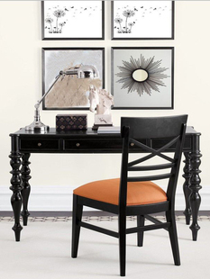 美式 别墅高端家具定制原木橡木 复古轻奢现代桌子欧式 实木书桌法式