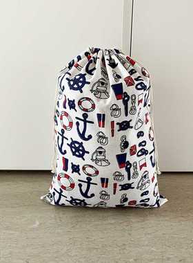 大容量玩具棉麻布袋抽绳束口袋衣物收纳袋便携防尘袋整理袋子优质