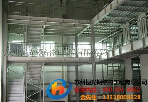 苏州型材包邮轨道原装冲孔新款楼房加层悬臂式货架钢结构玻璃楼梯图片