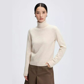 高领羊绒衫 女秋冬宽松套头打底上衣软糯保暖加厚通勤羊毛针织毛衣