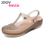 护士凉鞋 JDOV洞洞鞋 外穿防滑软底包头沙滩鞋 果冻鞋 女2025新款 夏季