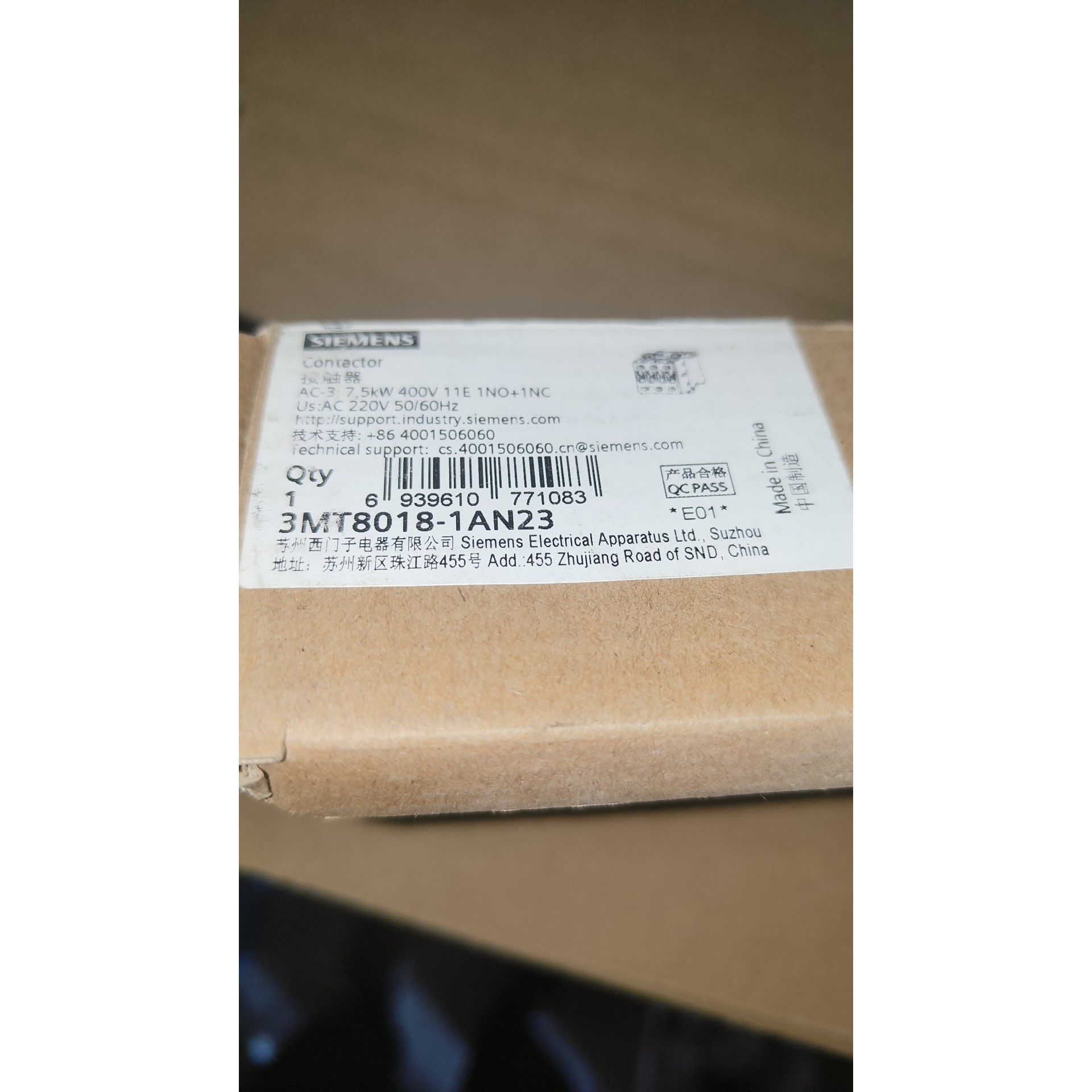 接触器3MT8018-1AN23,原装,AC2