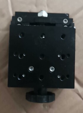 拆机75x80m台面丝杆进给微调平台1个,厚50mm,行程3