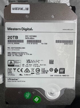 西数20TB DC HC560 FW590 WUH72202