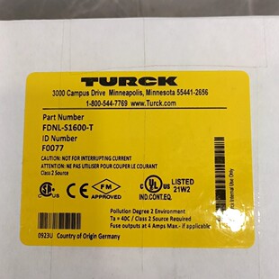 全新图尔克TURCK S1600 控制模块 FDNL