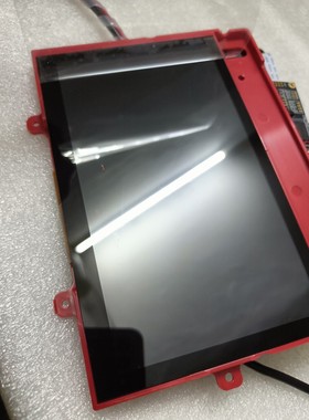 安卓系统显示器,带触摸屏,红色外壳,型号CCB0702IH4