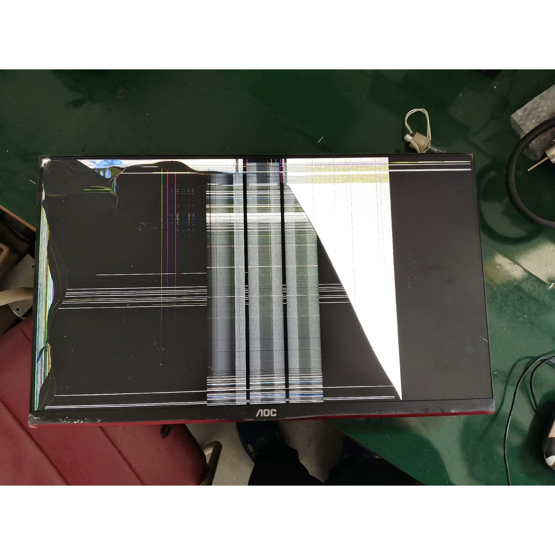 aoc 24g2 碎屏 主板好 无底座 所见即所得