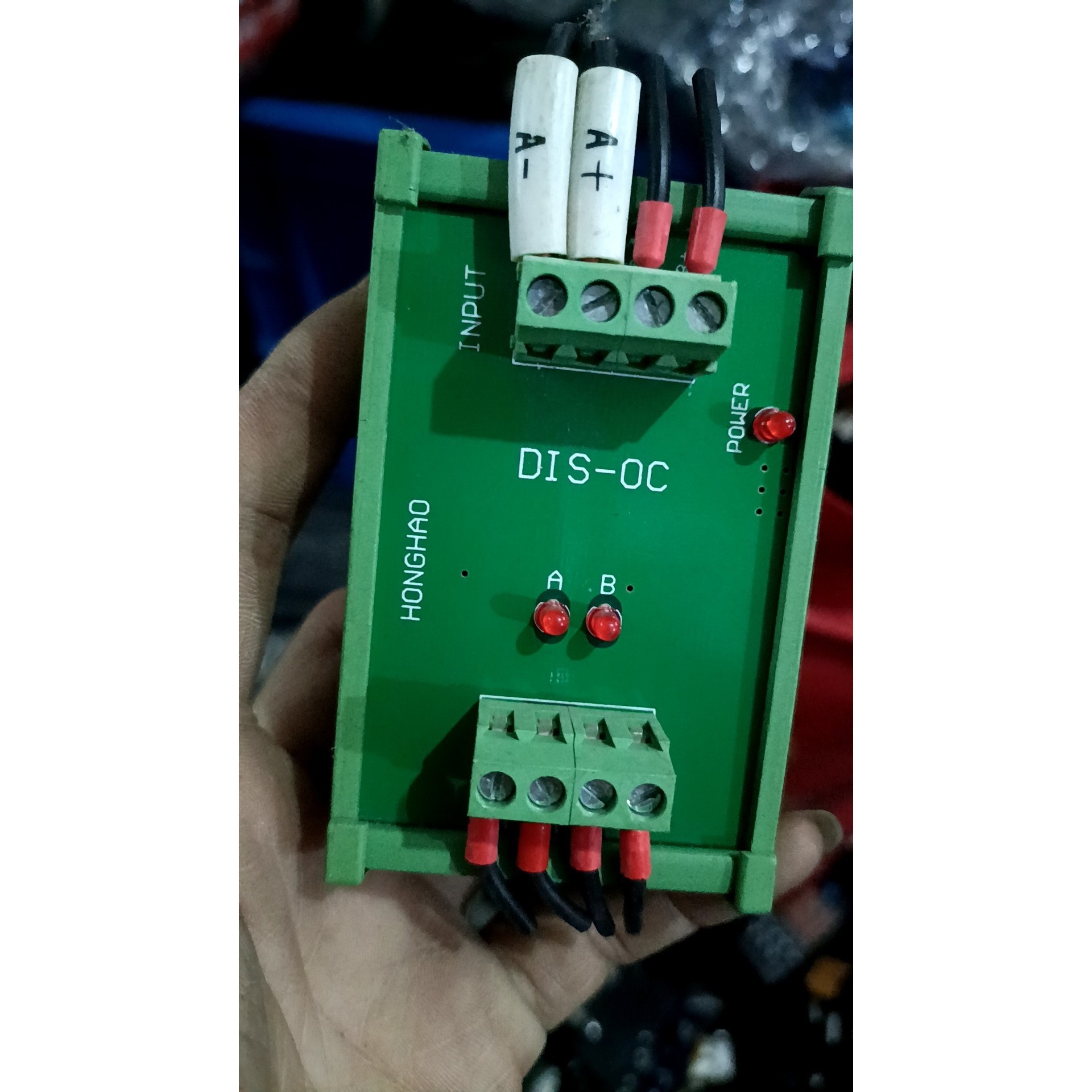 DIS-0C   2CH光耦隔离板端子台8通道高低电平信号转