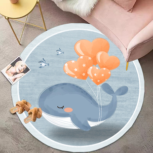 圆形地垫电脑椅转椅摇椅吊篮垫子儿童学习写字台书桌电竞椅垫子