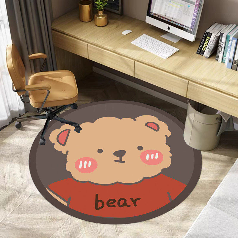 ins圆形地垫电脑椅子垫卧室客厅脚垫茶几吊篮垫地毯吸水防滑家用,居家布艺,地毯,淘宝优惠券,粉丝福利购,淘宝优惠卷