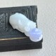 一物一图 老坑老种冰紫罗兰生肖牛吊坠 缅甸天然A货翡翠 小精致