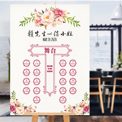 定制设计名单座位图宾客指引牌