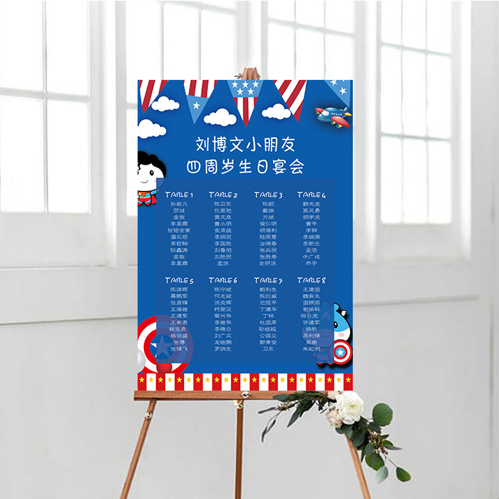 定制宝宝宴宴席位图座位表百日宴