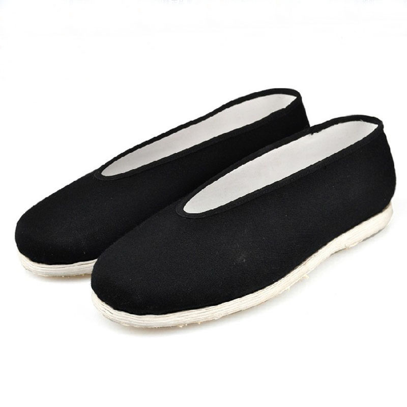 步瀛斋中国风手工千层底舒适养脚男单鞋民族复古中年爸爸休闲布鞋