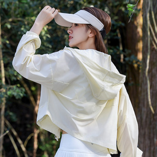 夏季新款女防晒衣冰丝防紫外线宽松透气短外套薄款户外防晒服罩衫