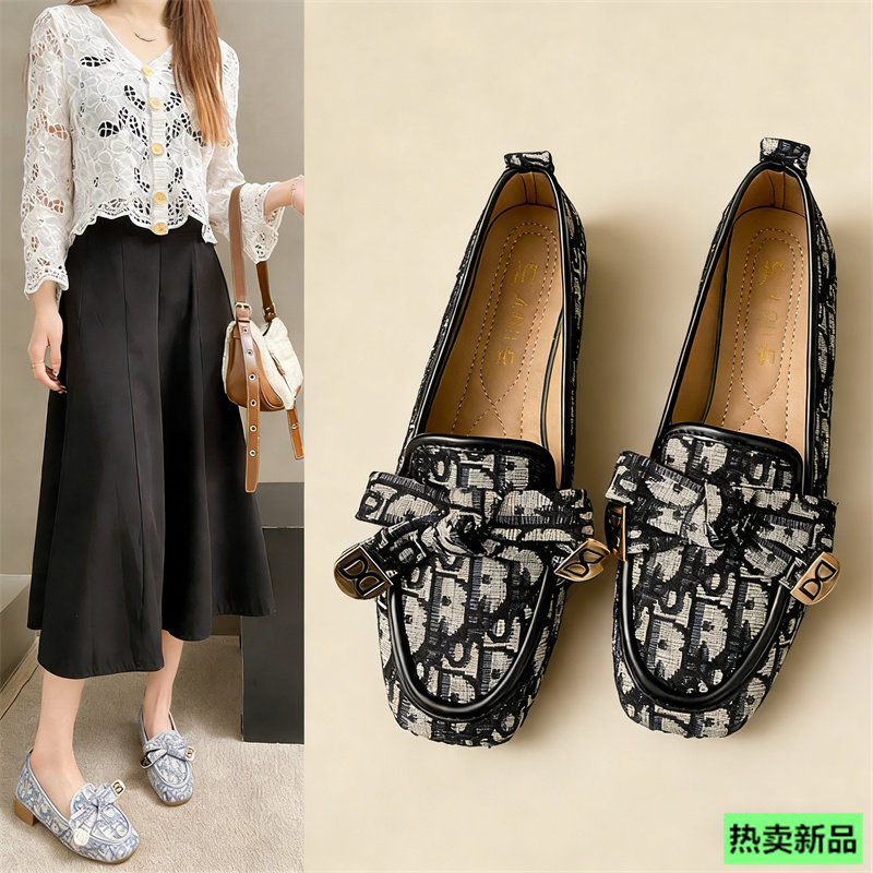 搭配裙子单鞋夏季女平底2026新款韩版百搭仙女风温柔豆豆鞋妈妈鞋,女鞋,浅口单鞋,淘宝优惠券,粉丝福利购,淘宝优惠卷