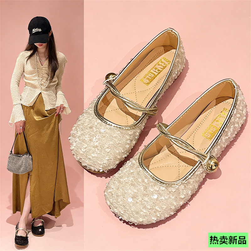 法式高级感单鞋女平底鞋2026夏季新款方头浅口仙女瓢鞋软底豆豆鞋,女鞋,浅口单鞋,淘宝优惠券,粉丝福利购,淘宝优惠卷