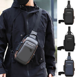 2026夏新款 胸包多功能单肩斜挎小包日系潮牌运动骑行胸前挎包 男士