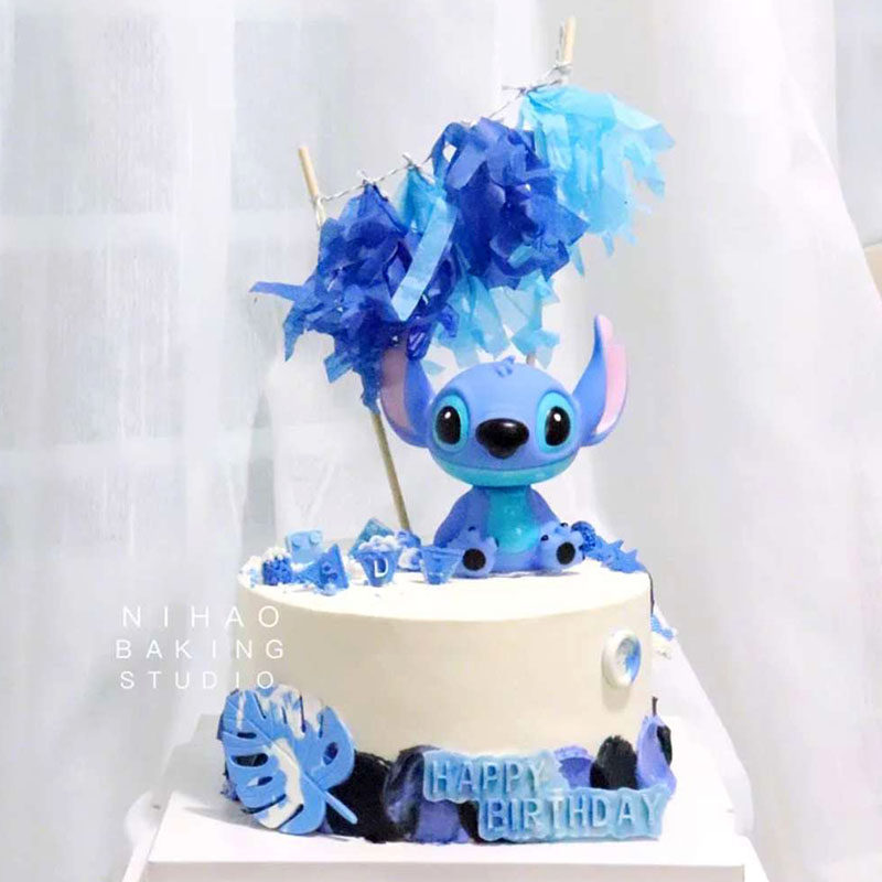 蛋糕装饰可爱卡通星际宝贝史迪仔史迪奇玩具摇头公仔烘培摆件